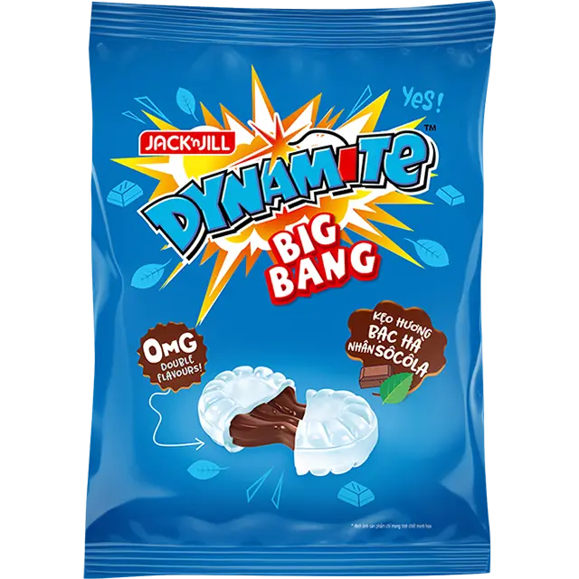 B2T - Dynamite Chews hương bạc hà nhân chocolate 120g