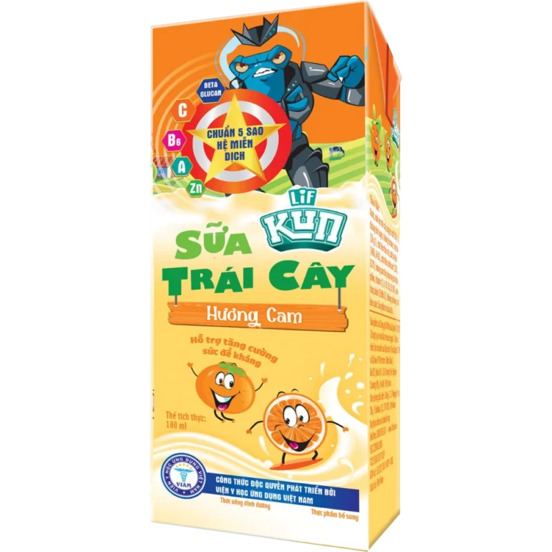 Sữa trái cây Kun hương cam 180ml