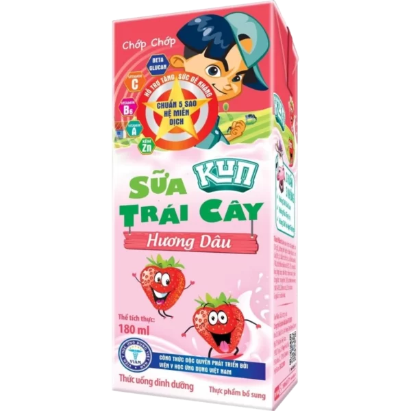 Sữa trái cây Kun hương dâu 180ml