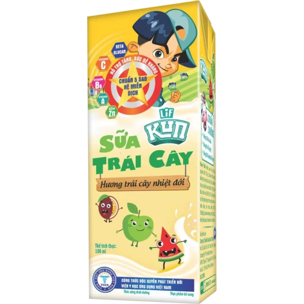 Sữa trái cây Kun hương trái cây nhiệt đới 180ml