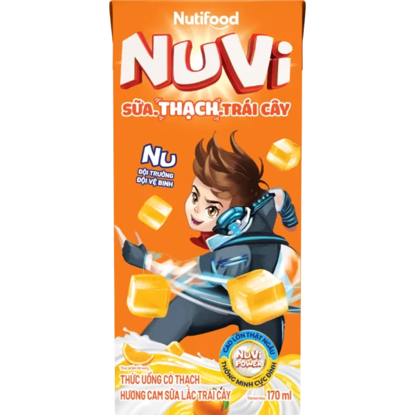 Sữa trái cây có thạch Nuvi hương cam 170ml